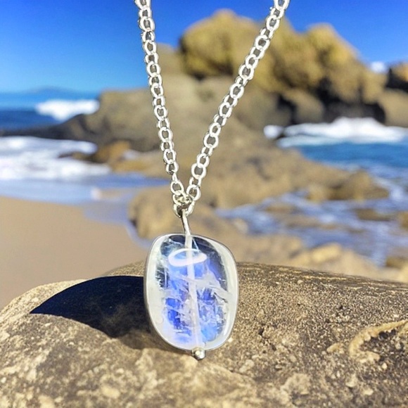 Hand Made Rainbow Moonstone Charm Necklace - Picture 4 of 6